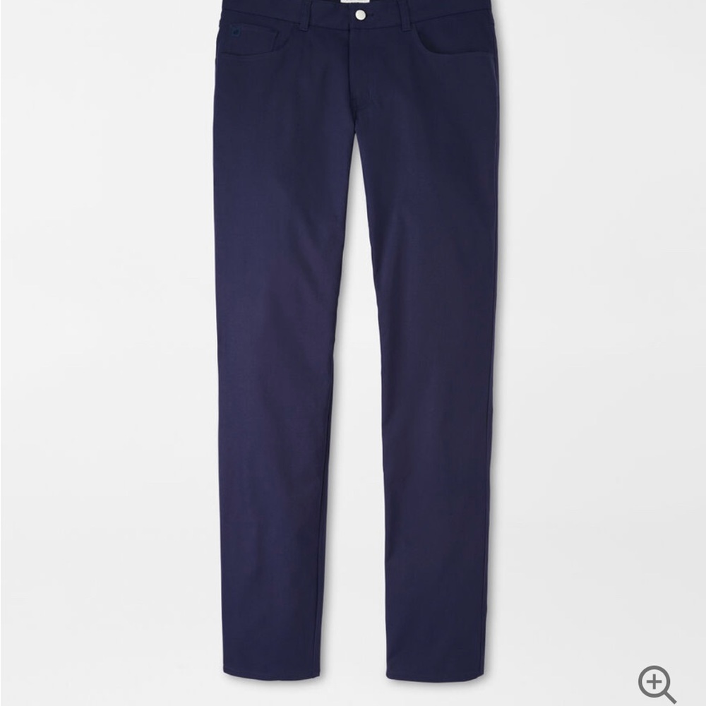 Peter Millar Performance 5 Pocket Pants Navy Blue Size 38x32 NWOT!  $80!